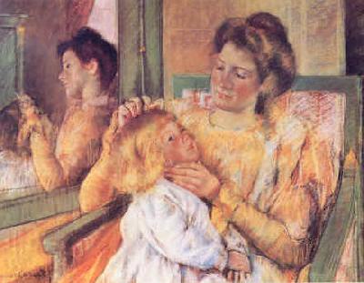 Mary Cassatt Woman Combing her Child's Hair